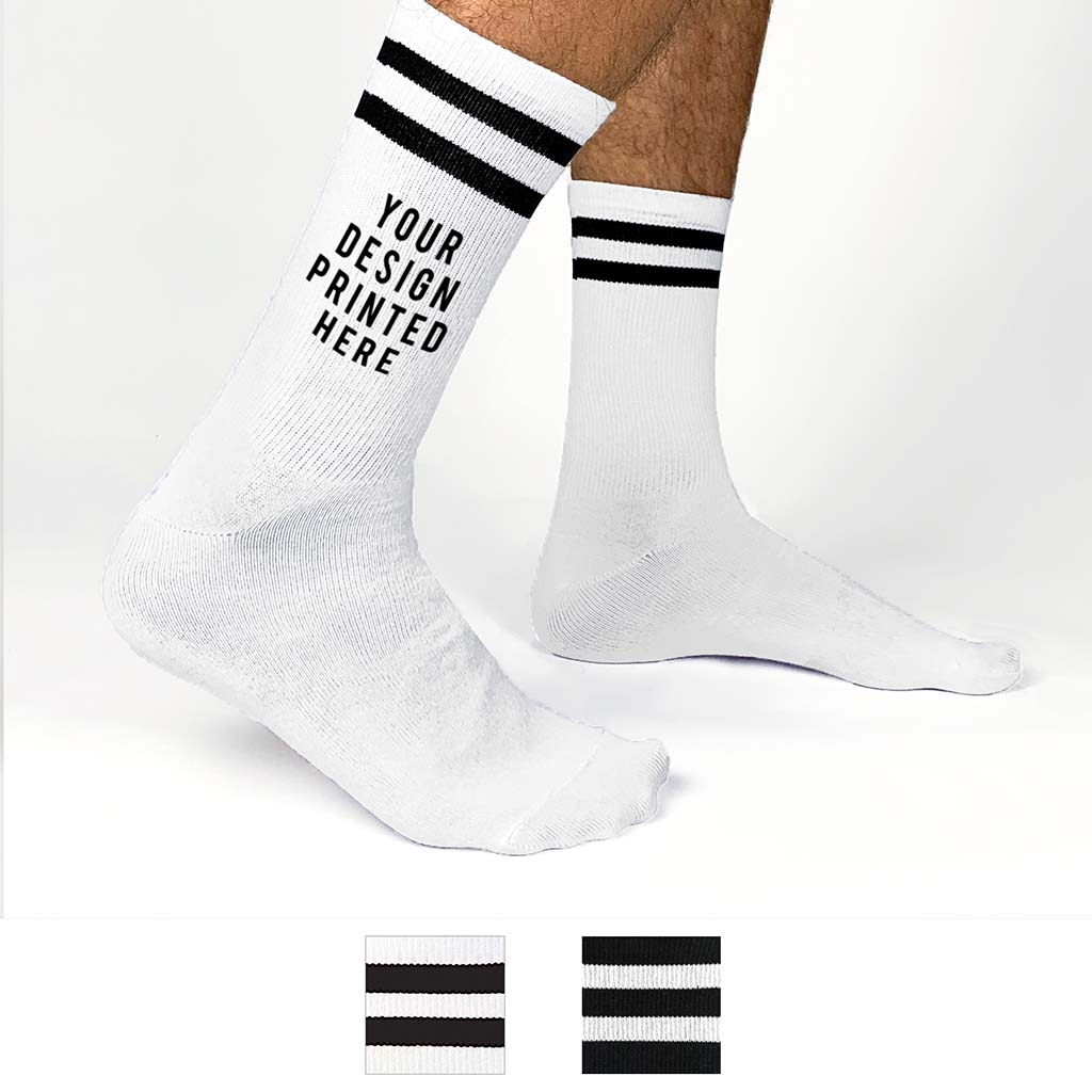 Elevation Custom Socks with Back Stripe