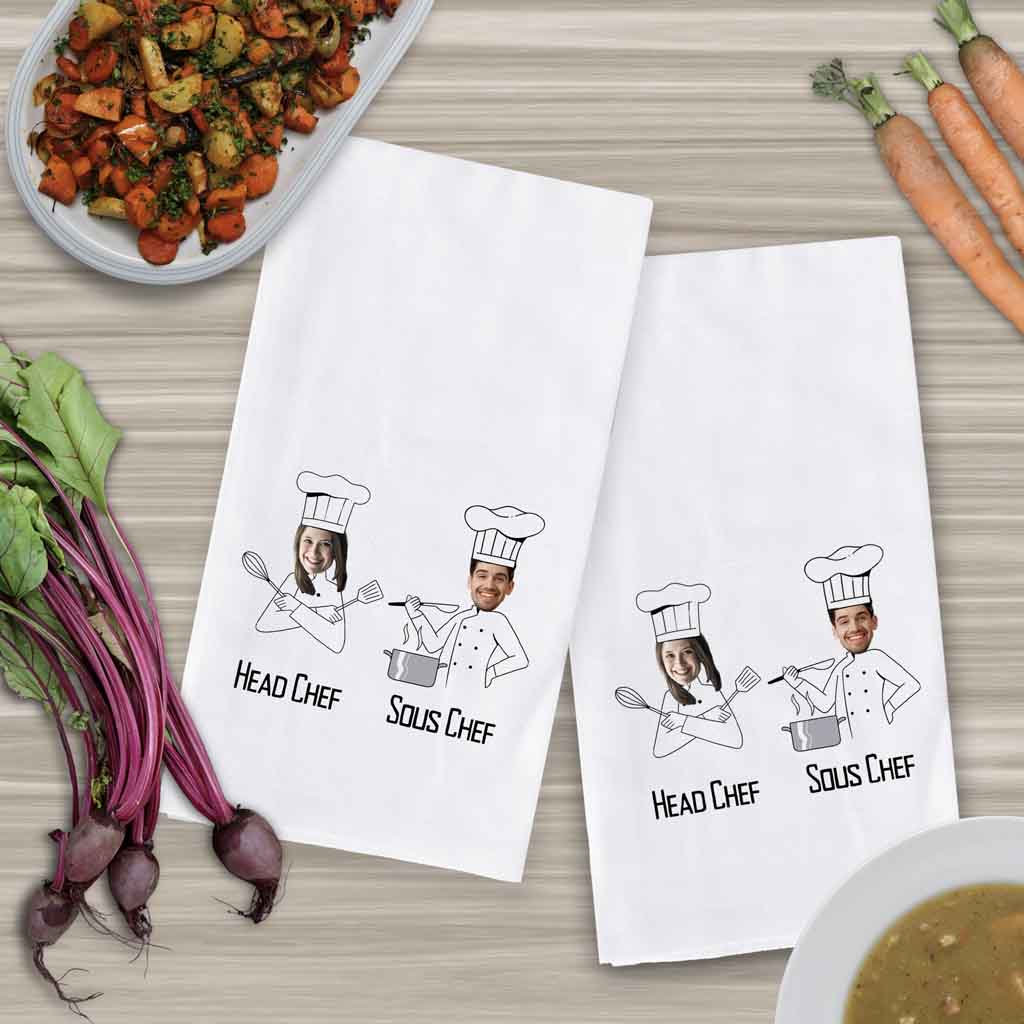 Personalizable Cotton White Flour Sack Towels