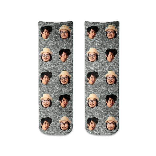 Custom Full Print Photo Collage with Your Face on Socks