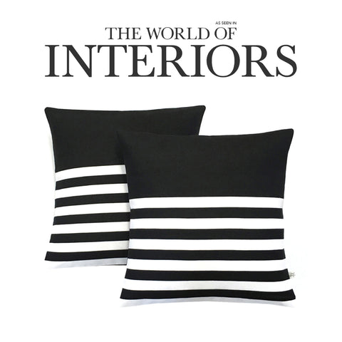 Breton Stripe Pillows as seen in The World of Interiors Magazine - June 2016