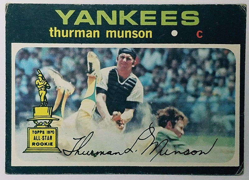 Thurman Munson, Rookie Card, Yankees, New York, Topps, Catcher, Plane Crash