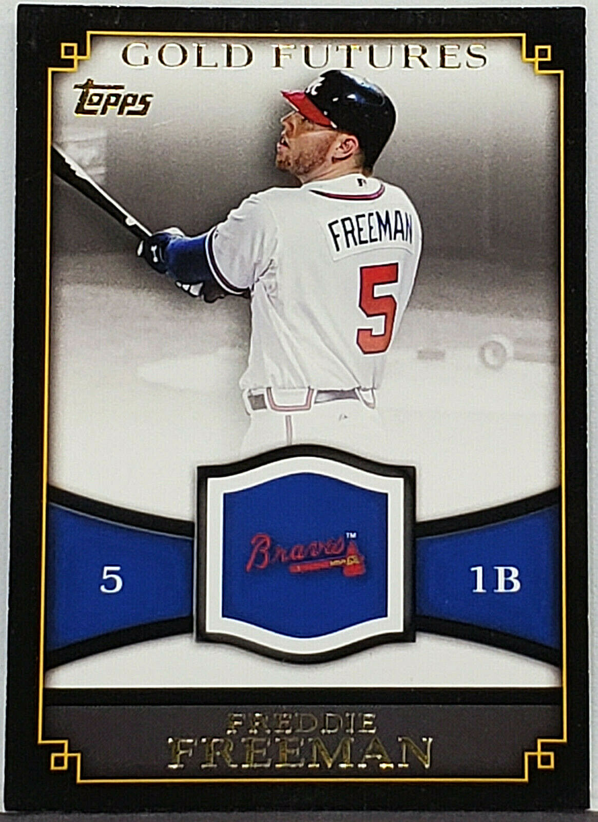 Freddie Freeman Rookie-Era Gold Futures 2012 Topps #GF-4, Braves, MVP