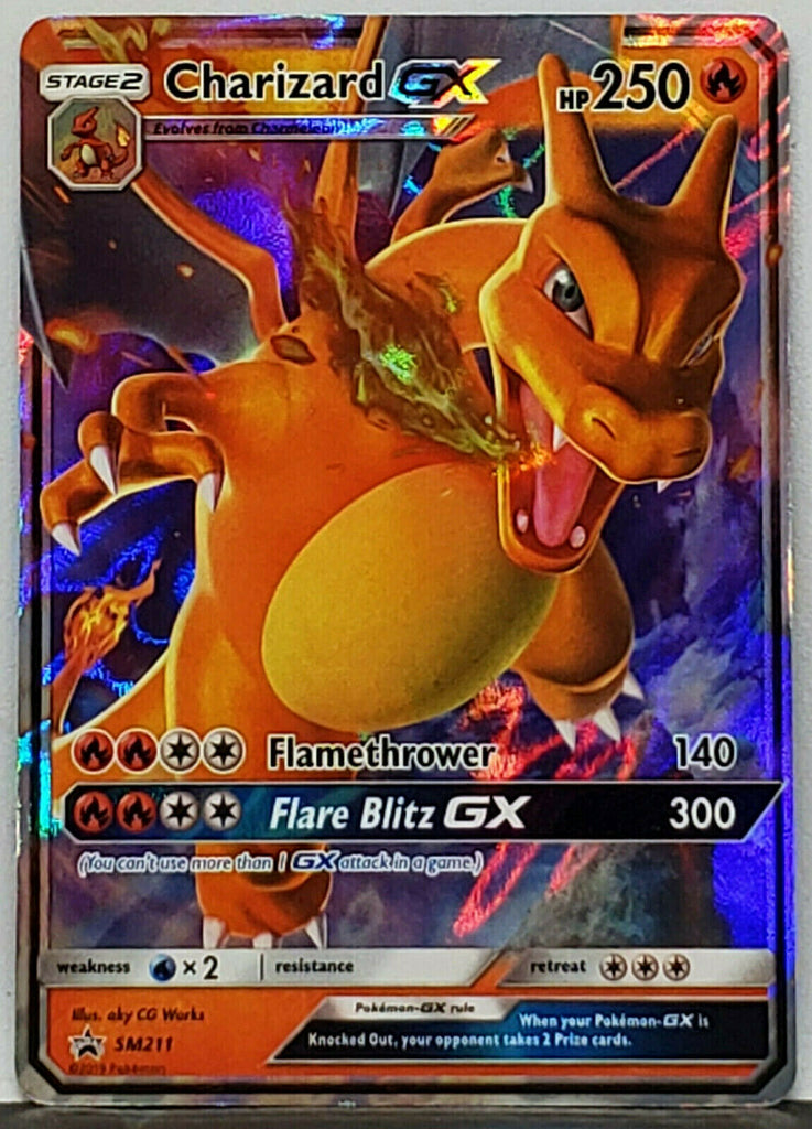 Pokemon Charizard Gx Sm211 Full Art Ultra Rare Holo Sun Moon Promo Cardboardandcoins Com