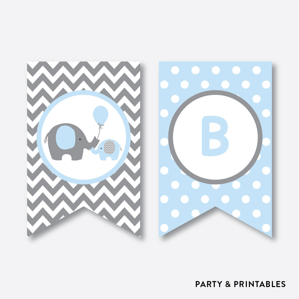 elephant party banner baby shower banner non