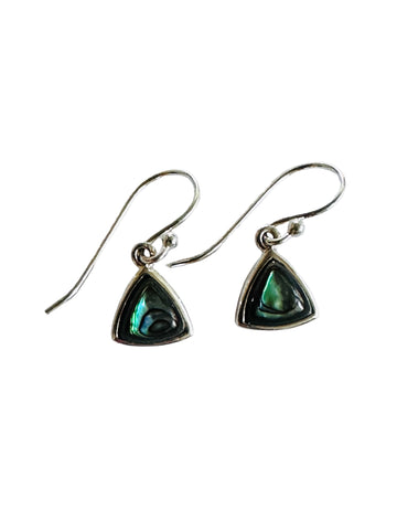 Paua triangle earrings