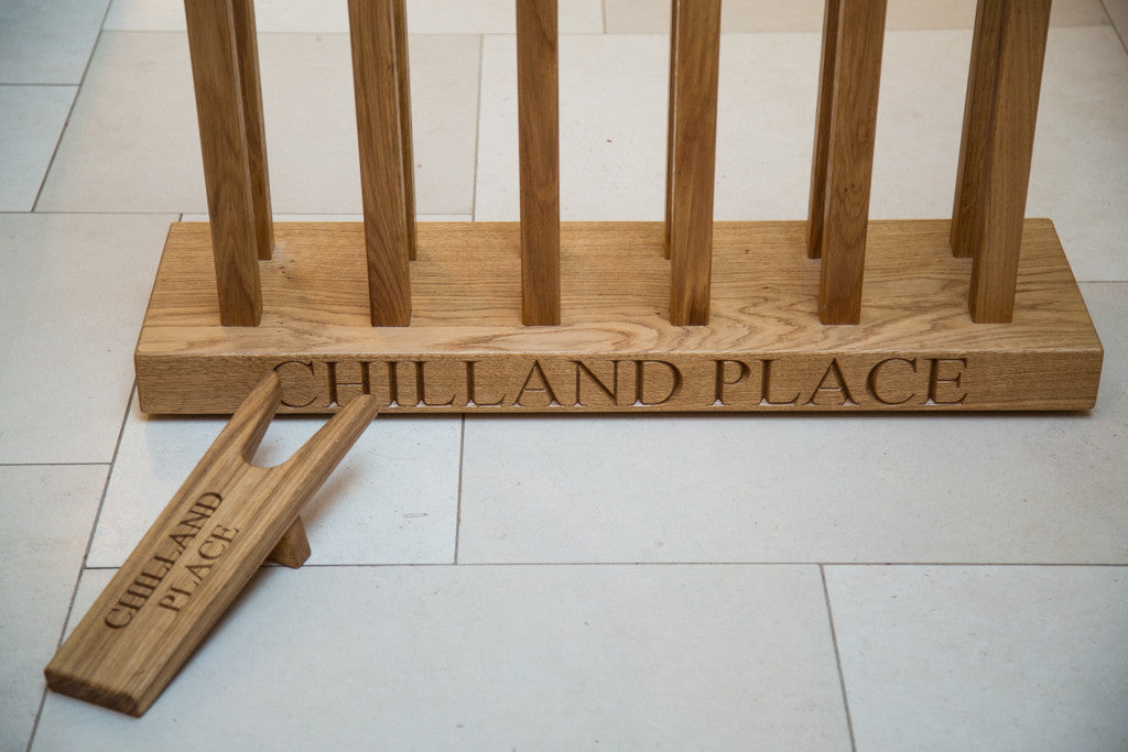 personalised welly boot rack