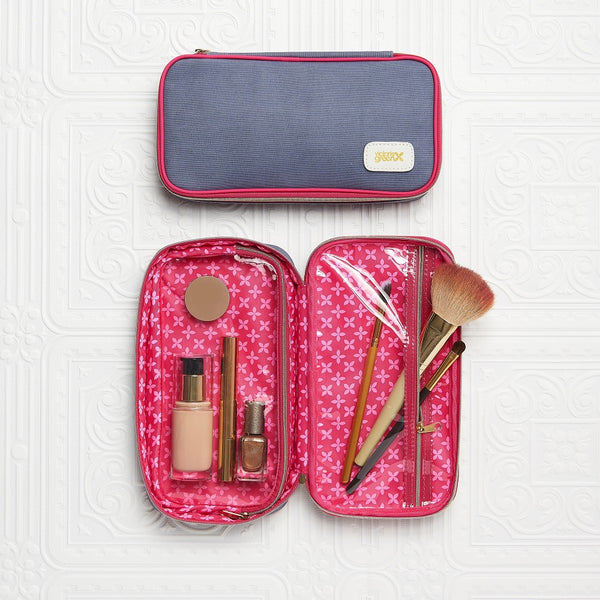 Cosmetic Case 'Lucy' with clear compartments