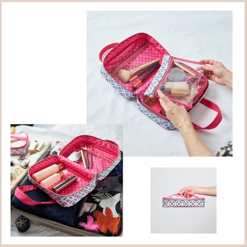 hanging wash bag with compartments