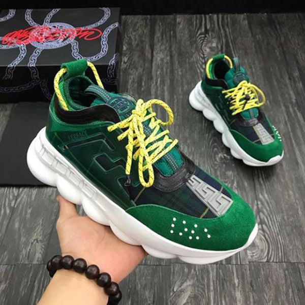 Versace Woman Men Fashion Chain Reaction Sneakers Shoes