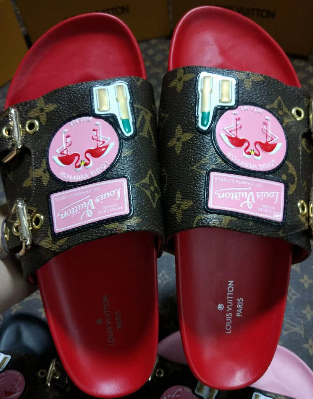 LV Louis Vuitton Women Fashion Slipper Sandals Shoes