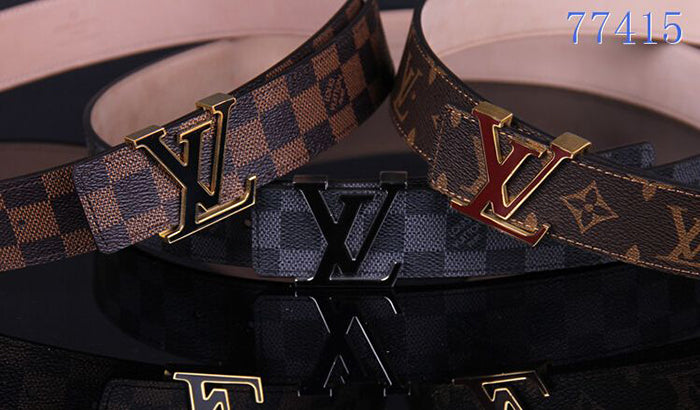 Louis Vuitton LV Fashion Woman Men Buckle Belt Leather Belt