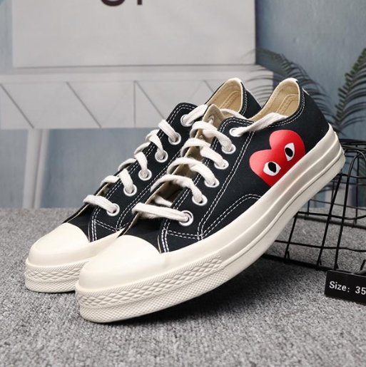 Converse x CDG PLAY Canvas Fashion Old Skool Sneakers Sport Shoes