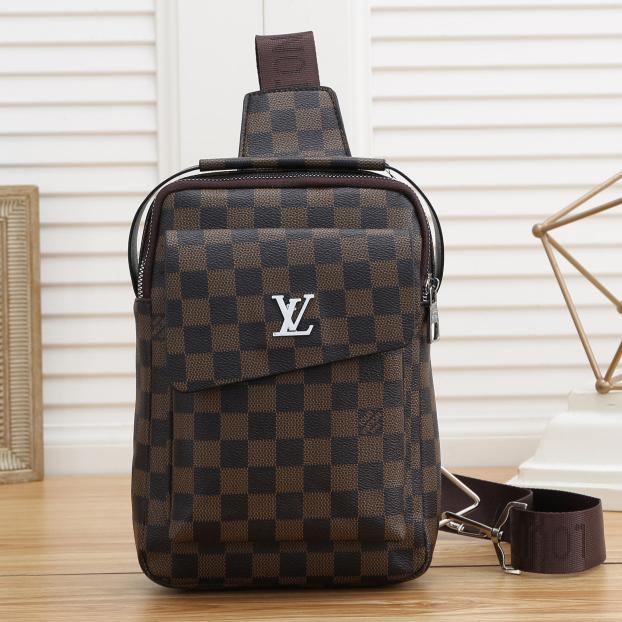 Louis Vuitton LV Fashion Leather Crossbody Satchel Chest Bag