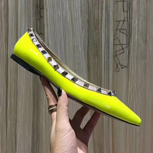 Valentino Rivets Women Fashion Low heeled Shoes