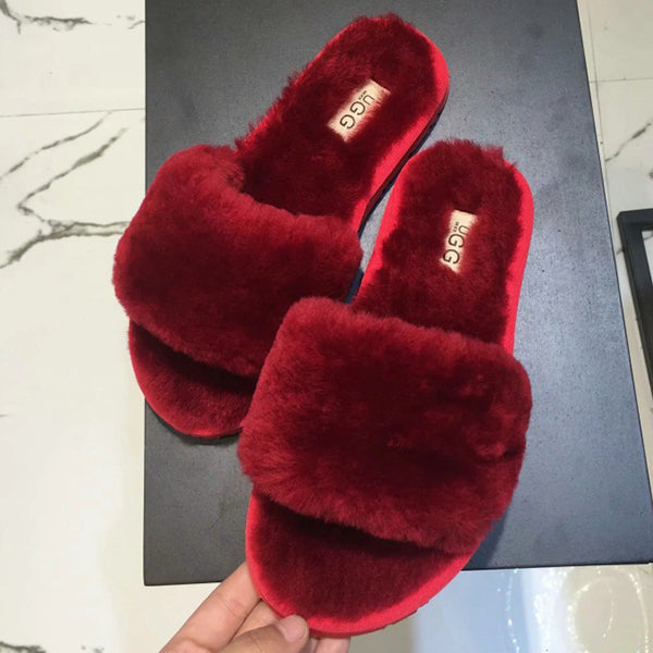 UGG Woman Men Fashion Fur Slipper Shoes