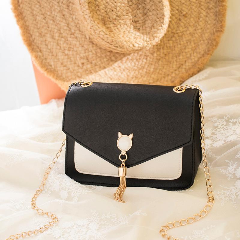 Bags for Women Luxury Designer Cover Tassel Chain Shoulder Small Square Bag Messenger Crossbody Bag 