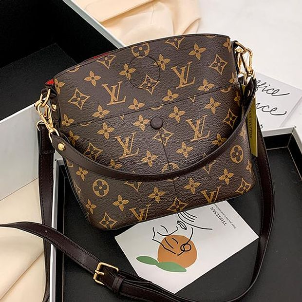 Lv Louis Vuitton New Ladies Printed Letters Shopping Shoulder Ba