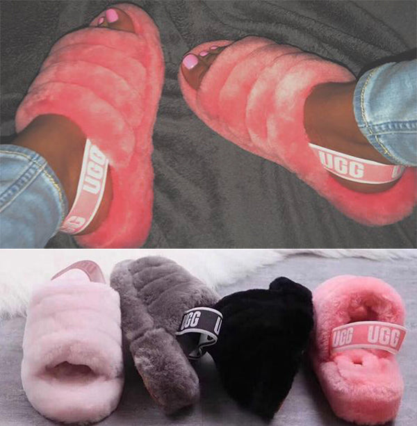 UGG Hight Quality Women Fashion Fur Flats Sandals Slipper Shoes