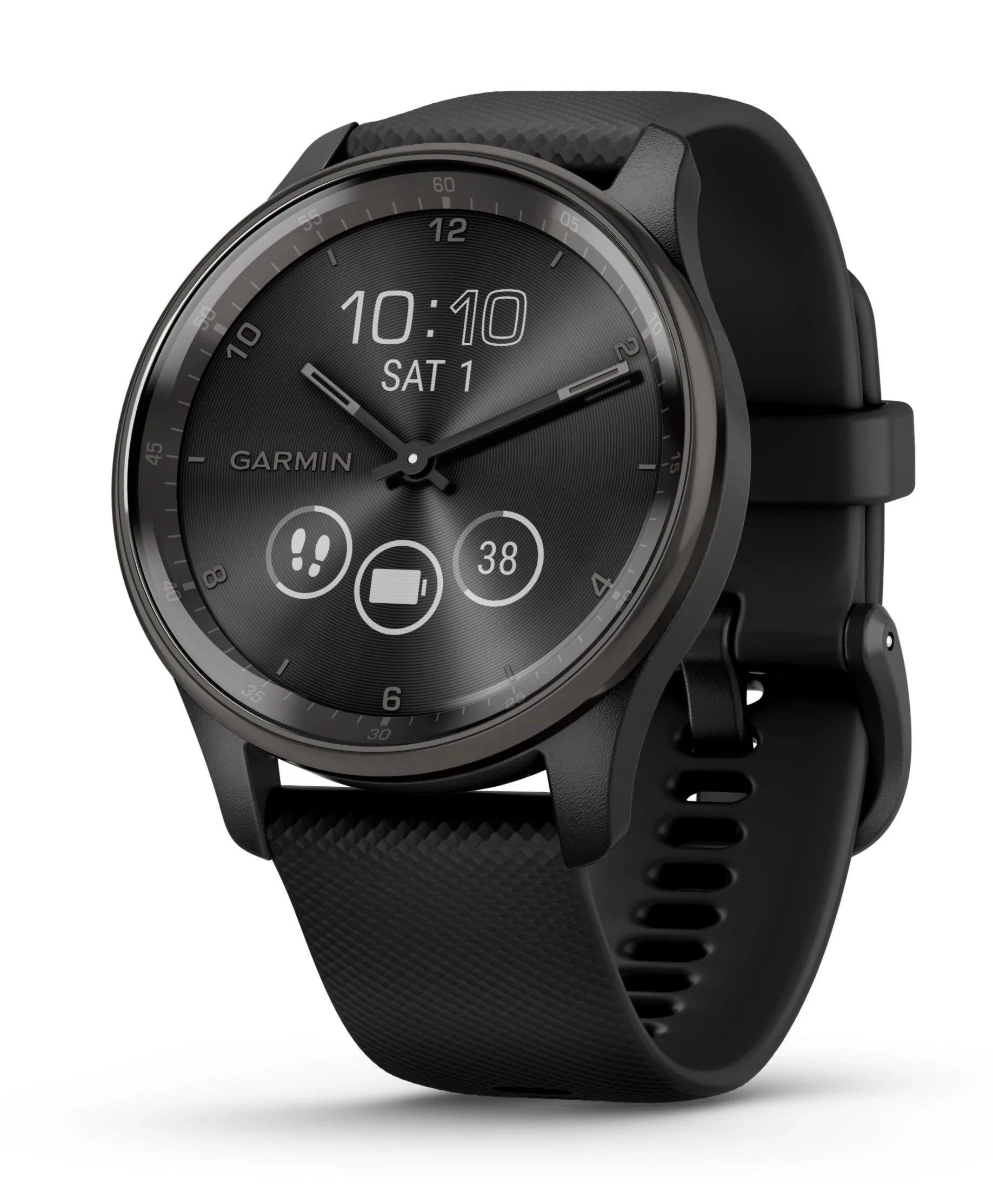 Garmin vivomove Sport, Hybrid Smartwatch, Health and Wellness Features,  Touchscreen, White