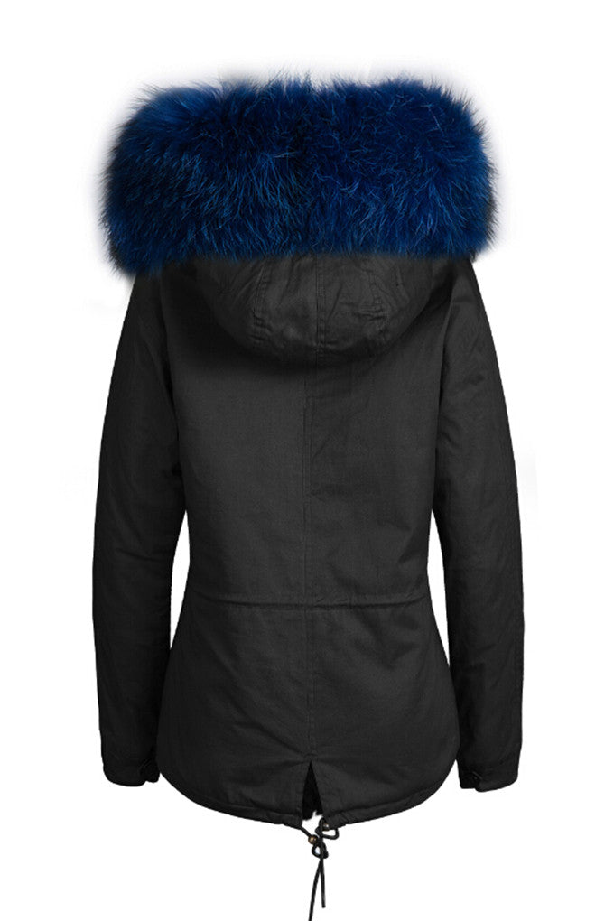 lined parka with faux fur hood