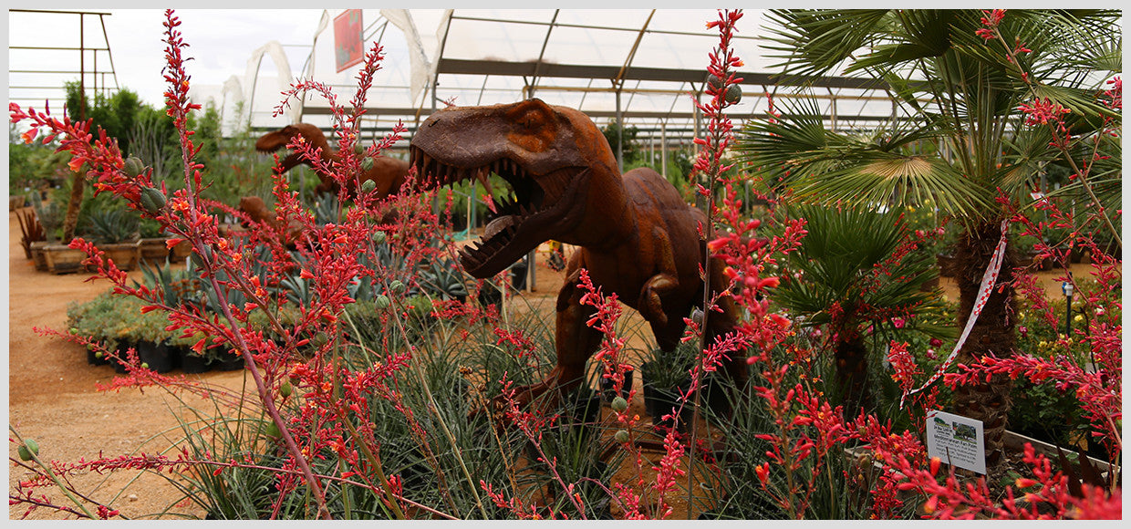 Desert Horizon Nursery Shade Panel and Metal Tyrannosaurus Rex
