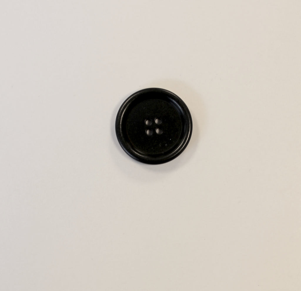 Black Matt 4-Hole Horn Button | THE FABRIC SALES