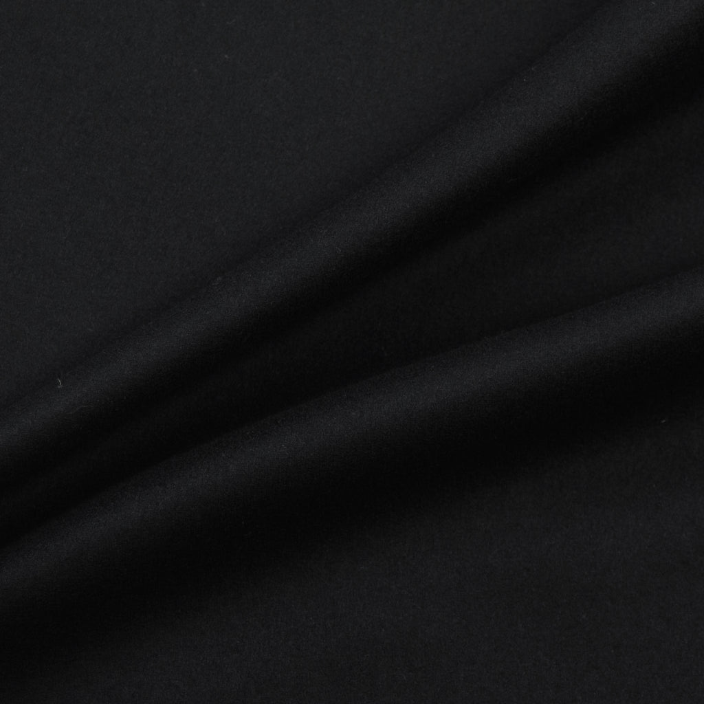 Black Boiled Wool Fabric by Telio