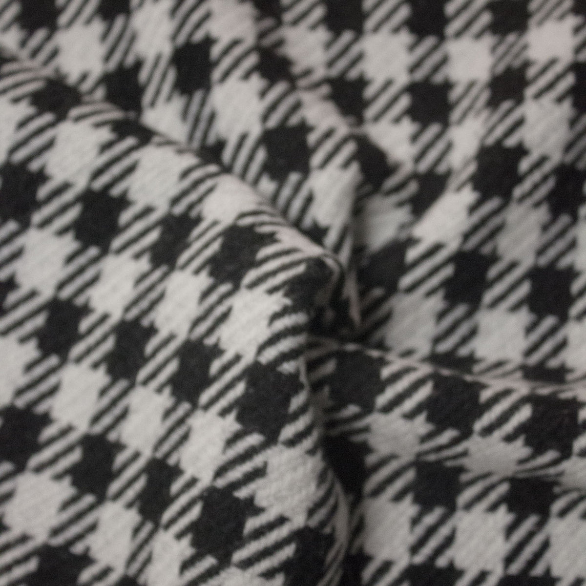 Tobe Black & Light Grey Check Wool Blend | THE FABRIC SALES