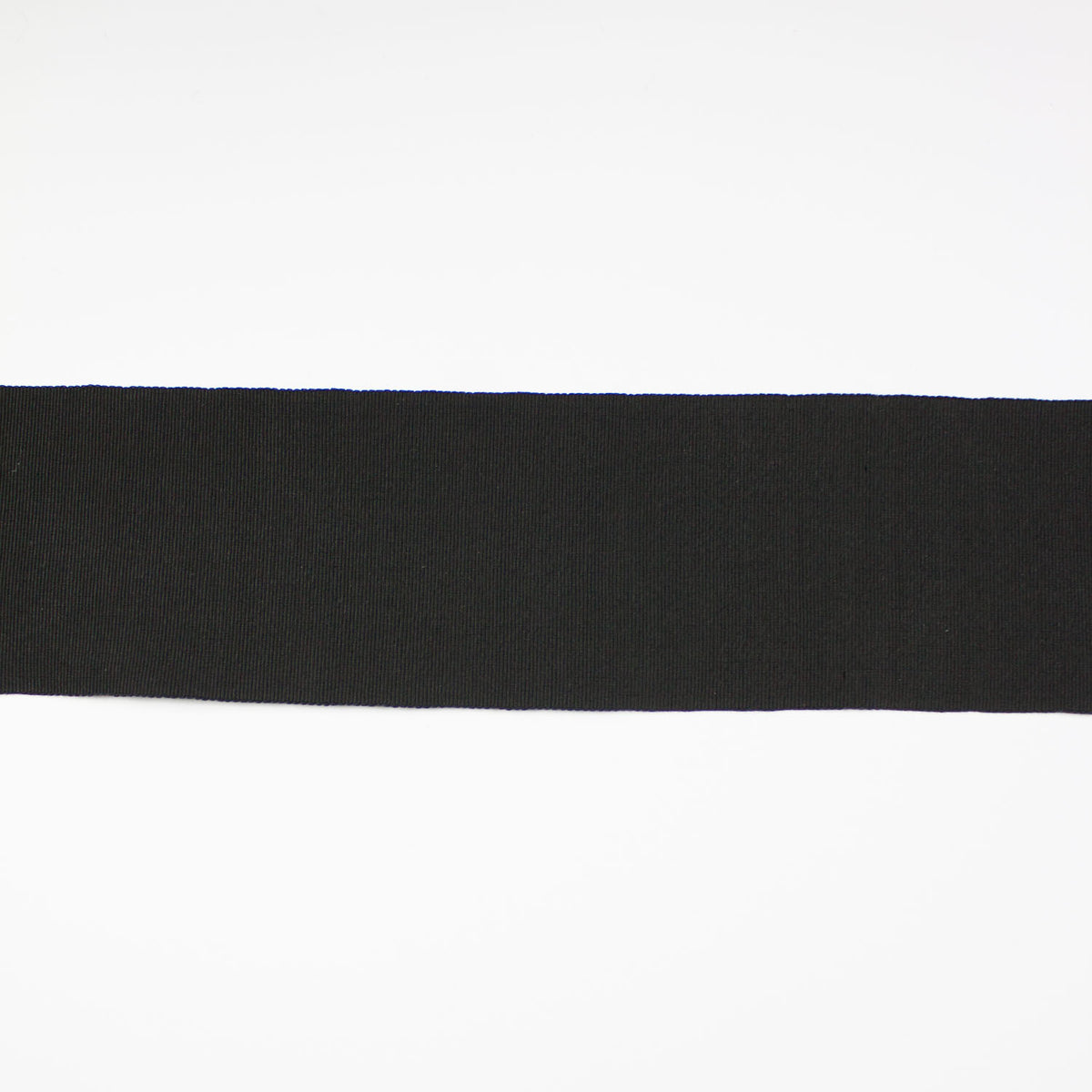 Black Grosgrain Cotton Ribbon 65mm | THE FABRIC SALES