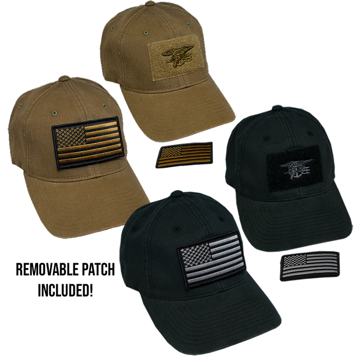 FlexFit Trident Hat with Velcro Flag Patch