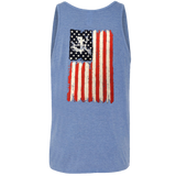 Red - White - Blue Bone Frog Tank Top with Strength and Honor