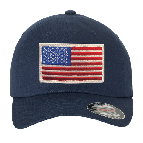 USA Flag FlexFit Hat with Subdued Trident – UDT-SEAL Store