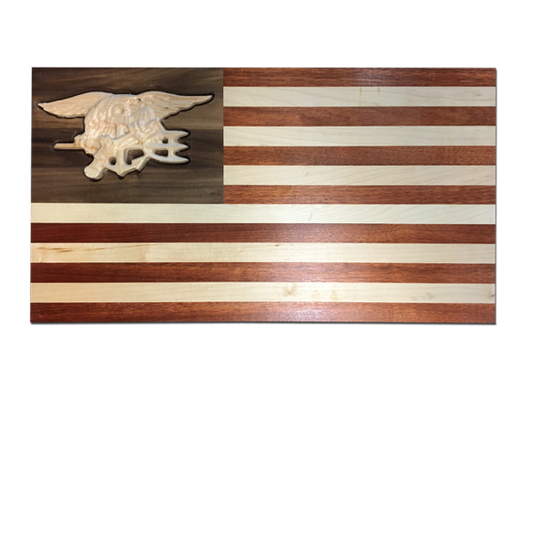 Trident Wooden Flag 36 Inches Udt Seal Store