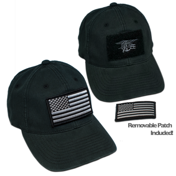 Black Flex Fit Velcro Hat with Trident – UDT-SEAL Store