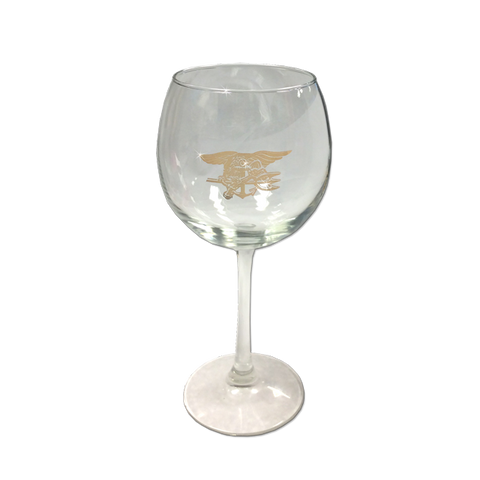 Frosted Trident Stemless Wine Glass