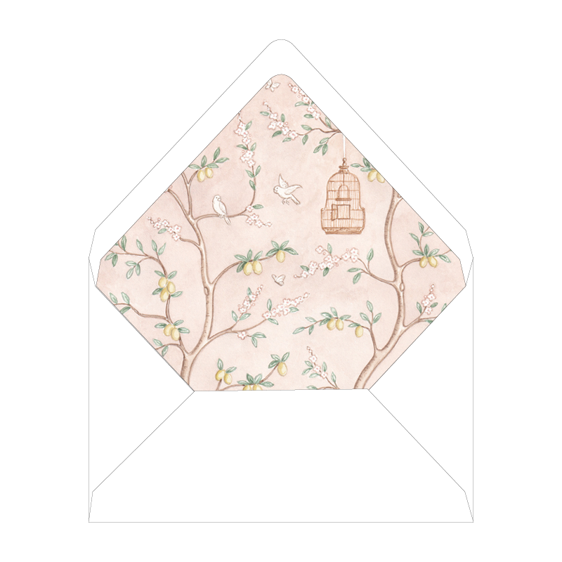 Chinoiserie Save the Date Liner