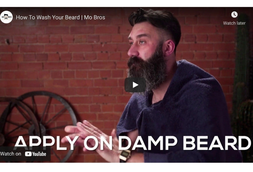 Applying Beard Shampoo