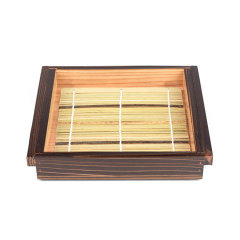 Hinoki Cutting Board With Metal Tray