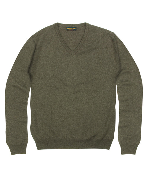 100% Pure Merino Wool Zegna Baruffa Crewneck Sweater - Brown – Wilkes ...