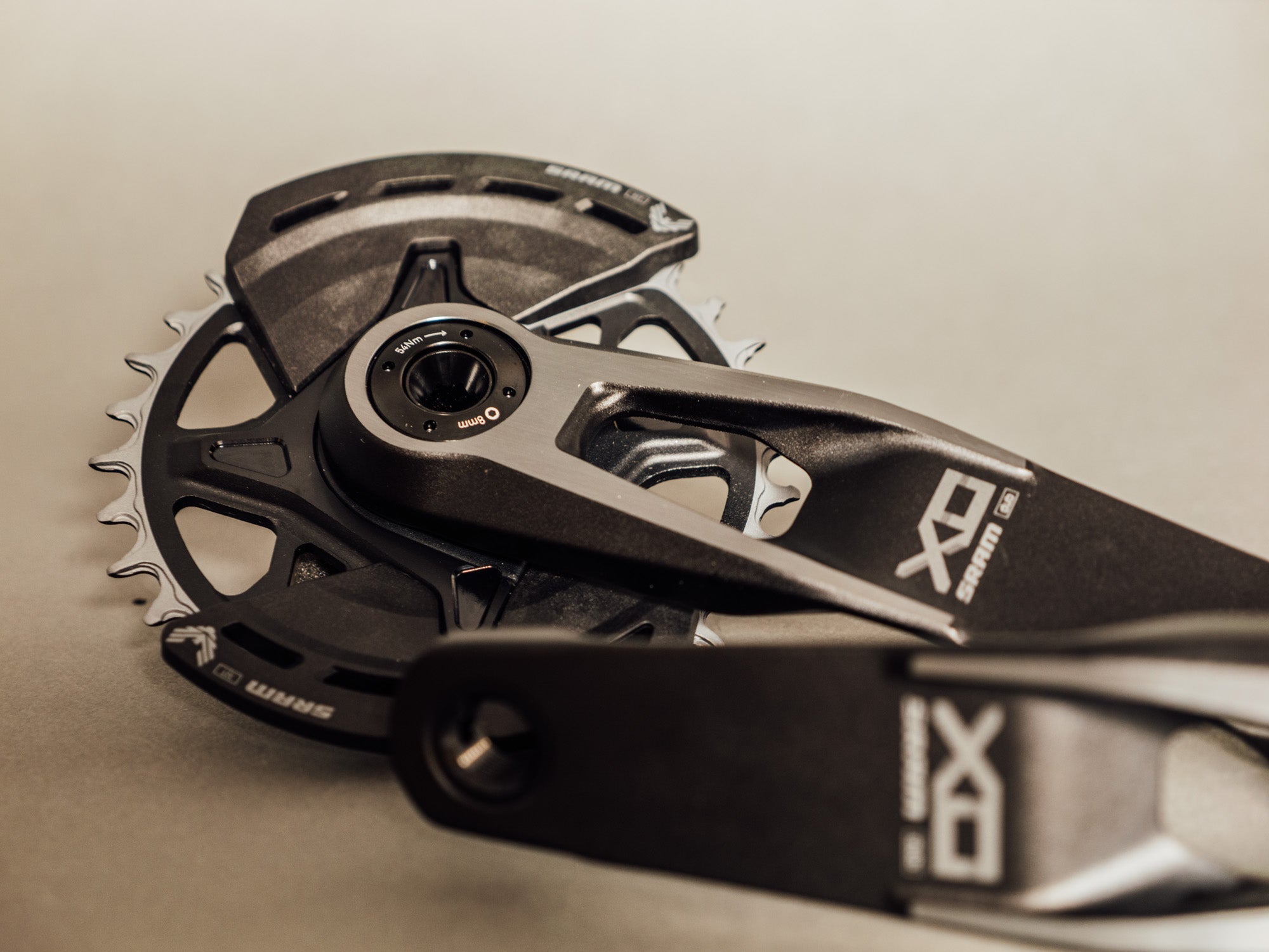 The new aluminum alloy cranks on the Transmission X0 drivetrain are a thing of beauty.