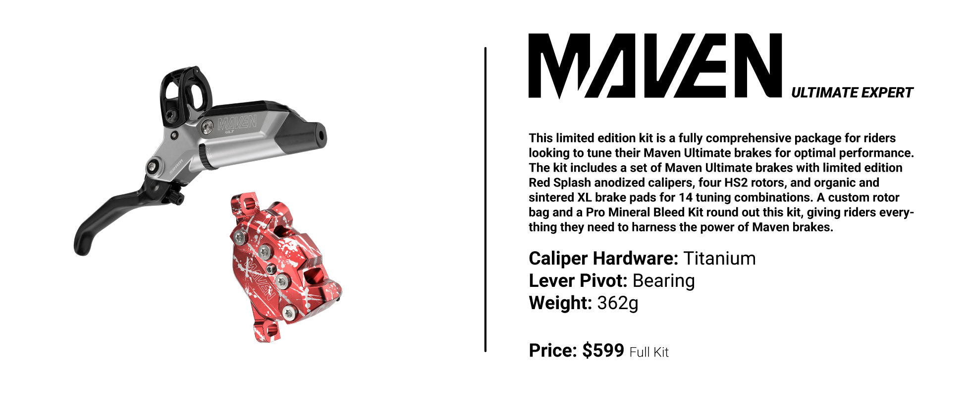 Maven Ultimate LTD Red Caliper Expert Kit for SALE