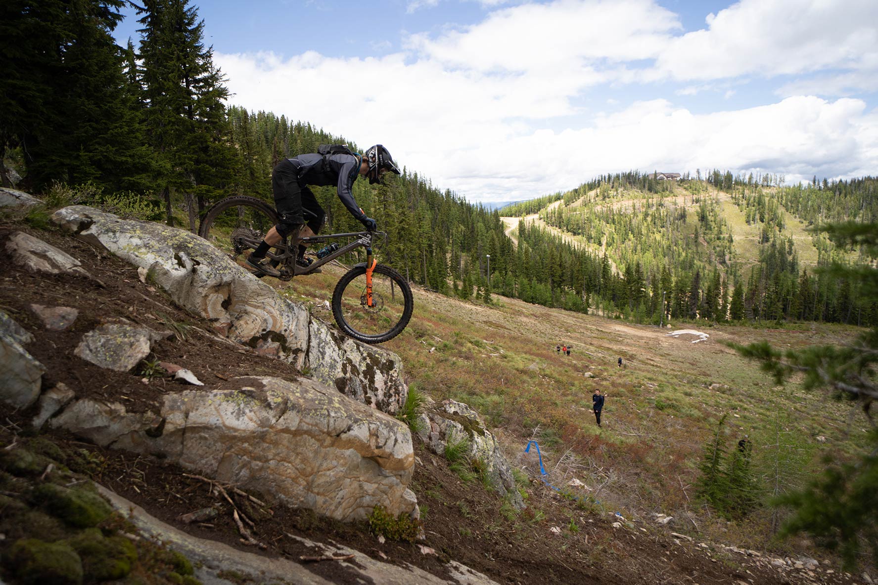 Eric Olsen on his Forbidden Druid at the 2021 Silver Mountain Enduro Race