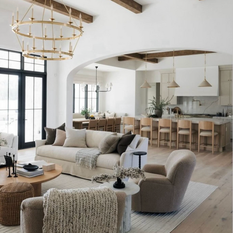 The Life Styled Co perfectly neutral room. Design Trends of 2024. Warm, Cozy, Luxury