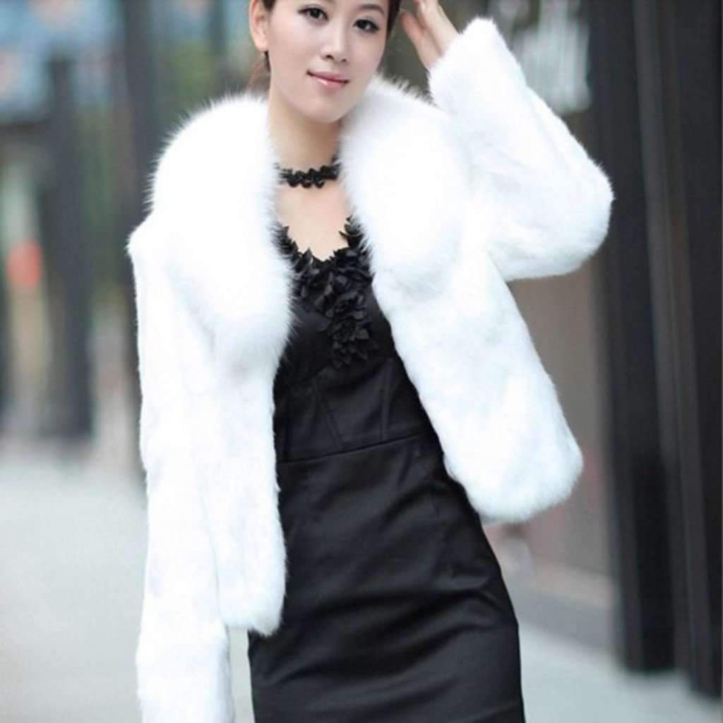 faux fur short jacket womens