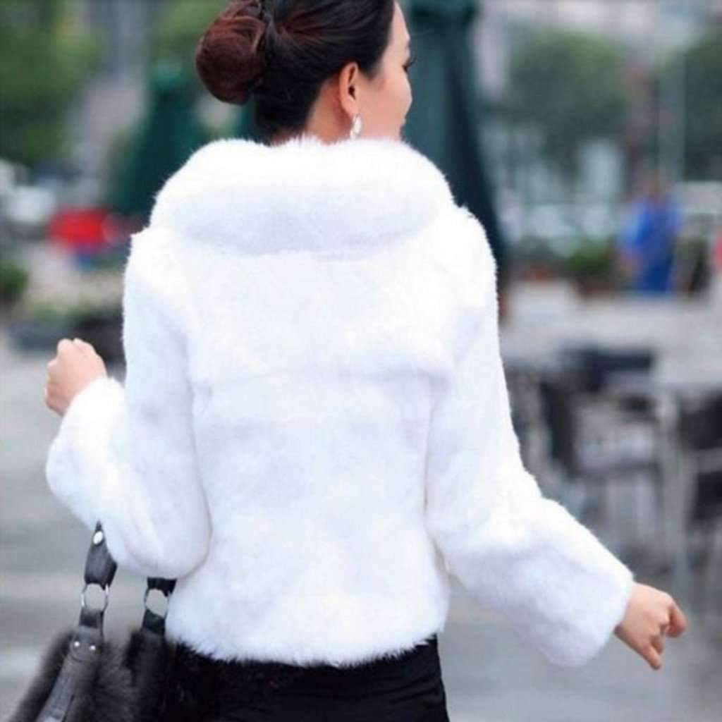 faux fur short jacket womens