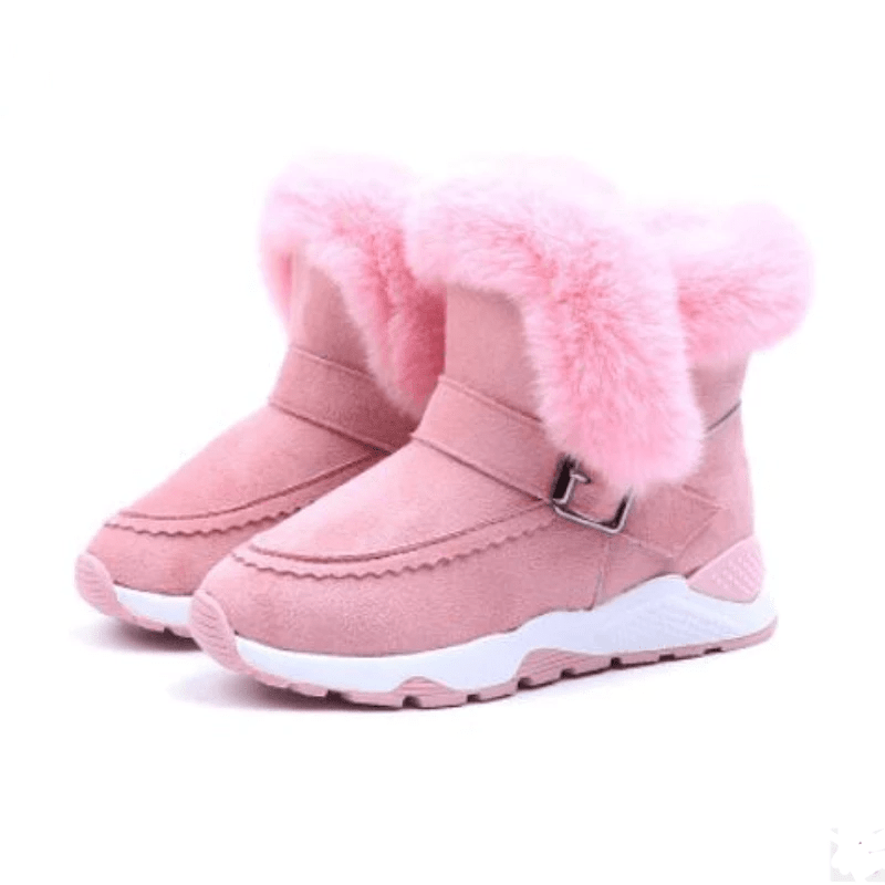 Girls Winter Boots With Faux Fur Kids 