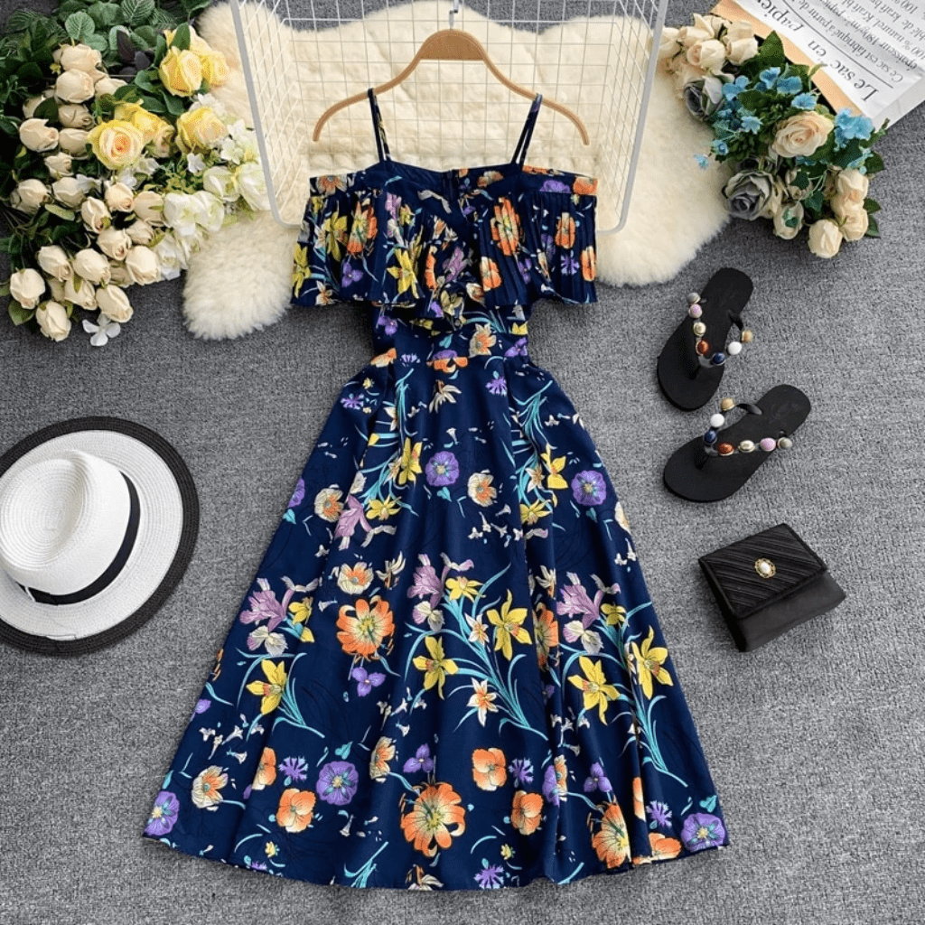 floral summer midi dress