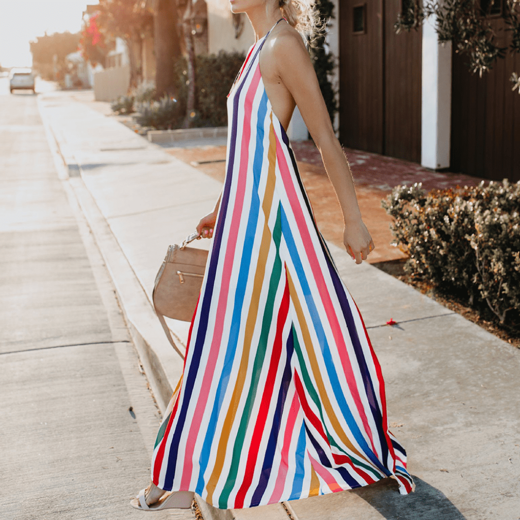 backless flowy dress