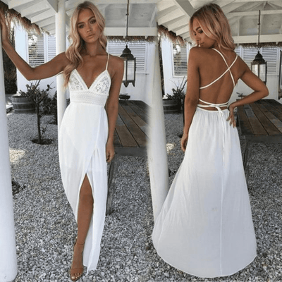 white maxi dress casual