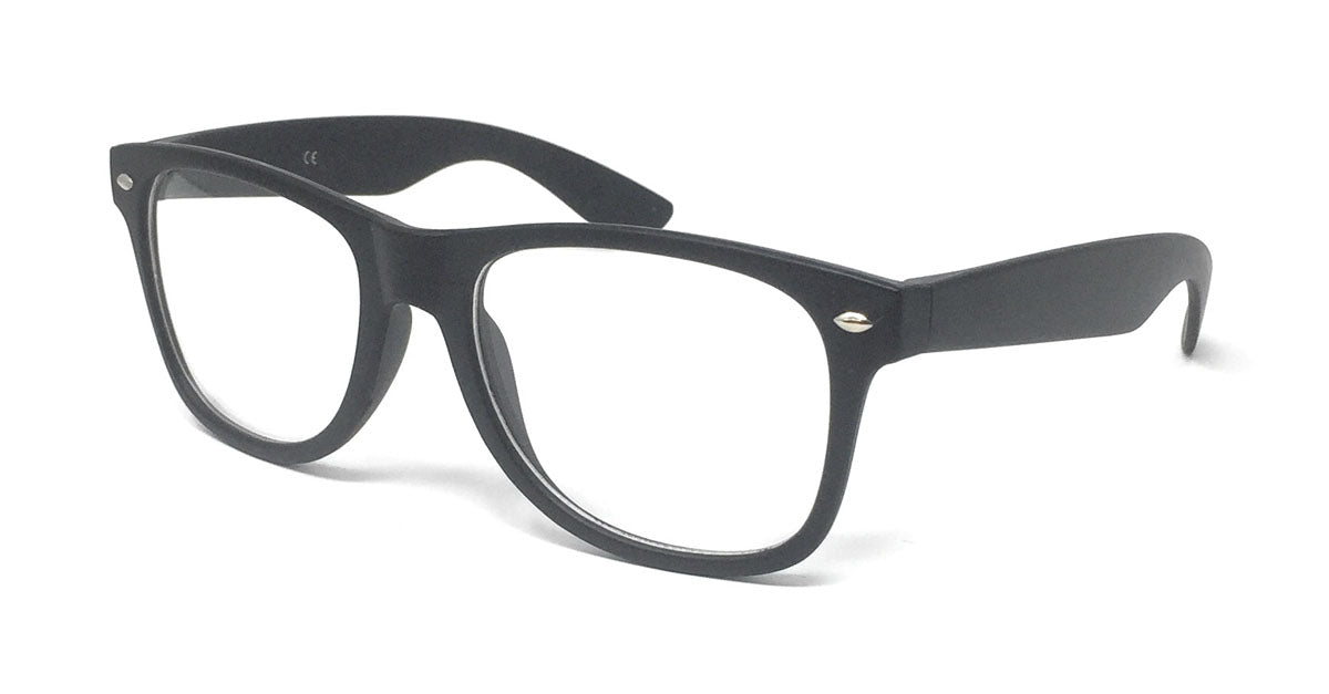 Classic Clear Lens Glasses Matte Black